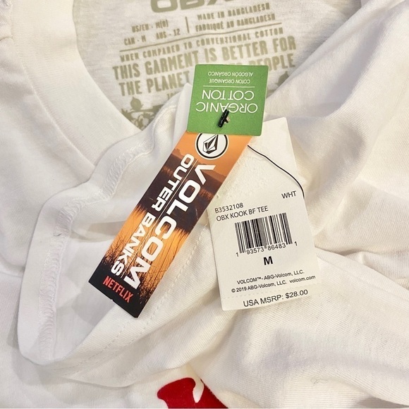Volcom NWT T Shirt Outer Banks X Netflix OBX Womens Tee White Kook Princess Med - Picture 7 of 8